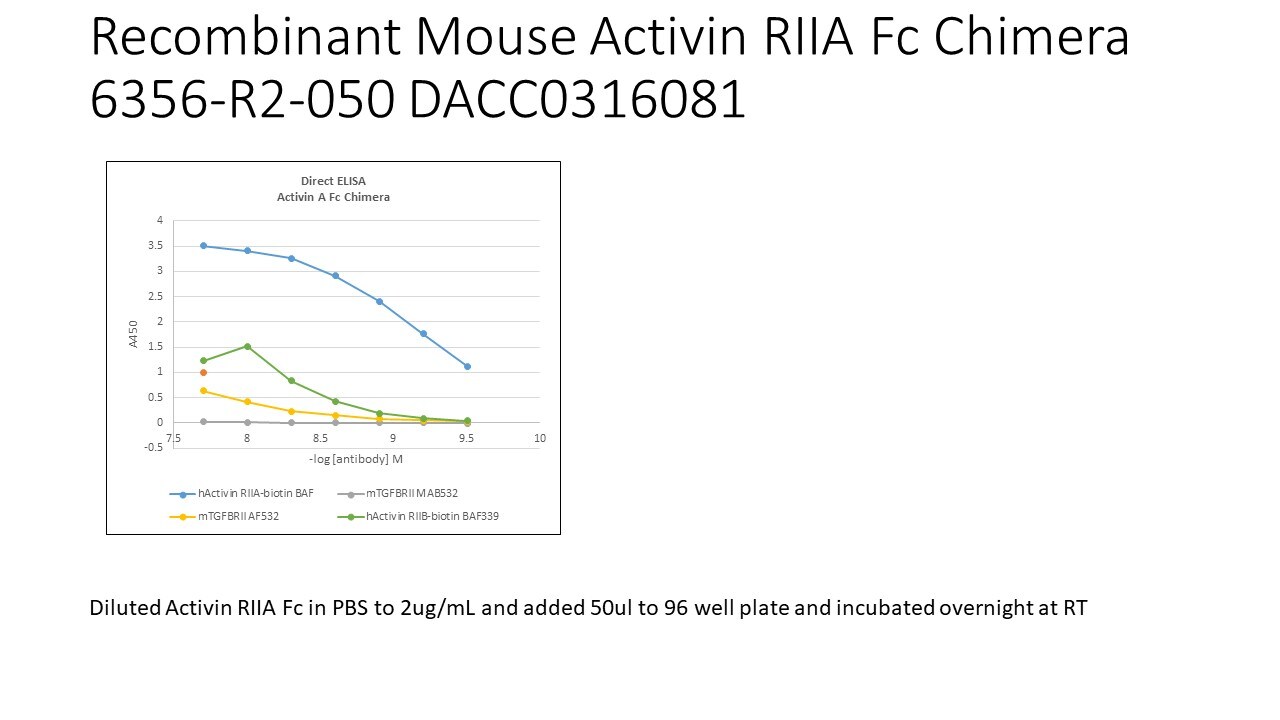 Recombinant Mouse Activin RIIA Fc Chimera Protein, CF 6356-R2