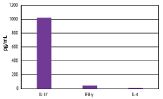 Th17-differentiated Human CD4+ Cells Secrete IL-17.