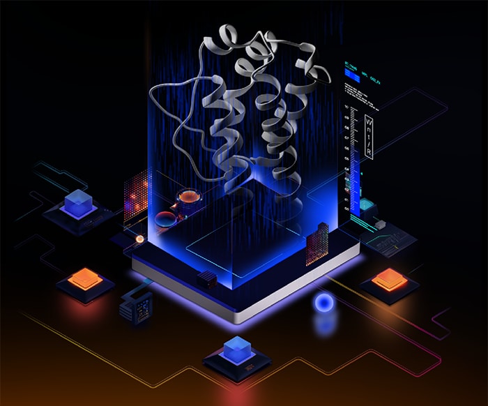 AI modified protein image