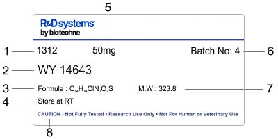 Vial Labels R&D Systems Image