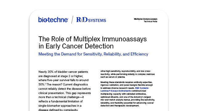 Multiplex Immunoassays in Early Cancer Detection application note